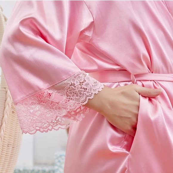 DaysU Satin Robes for Women, Short Silky Bathrobes for Loungewear House Dress - Picture 6 of 6